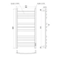Полотенцесушитель электрический APEXTERMO Умбра UM00105BM 1000x500, черный матовый