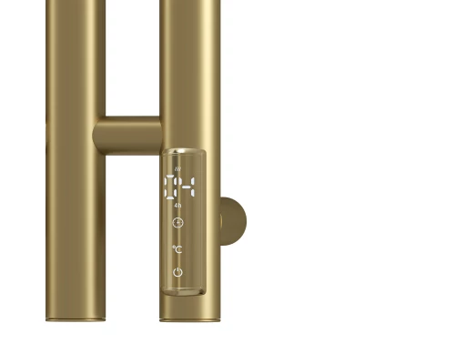 Полотенцесушитель электрический APEXTERMO Луна LN10111GL 1100x80 с крючками, золотой матовый