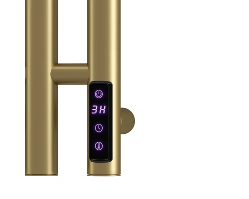 Полотенцесушитель электрический APEXTERMO Луна LN10111GLB 1100x80 с крючками, золотой матовый