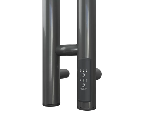 Полотенцесушитель электрический APEXTERMO Луна LN10111GF 1100x80 с крючками, графит металлик