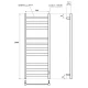 Полотенцесушитель электрический APEXTERMO Терра TR00105BM 1000x500, черный матовый