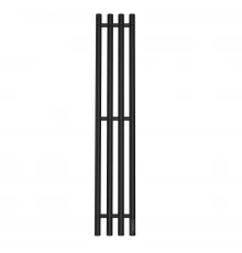 Полотенцесушитель электрический APEXTERMO Луна LN10123BM 1200x180 с крючками, черный матовый