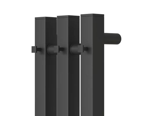 Полотенцесушитель электрический APEXTERMO Сириус SR10112BM 1100x120 с крючками, черный матовый