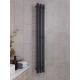 Полотенцесушитель электрический APEXTERMO Сириус SR10112BM 1100x120 с крючками, черный матовый