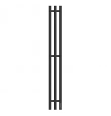 Полотенцесушитель электрический APEXTERMO Сириус SR10122BM 1200x120 с крючками, черный матовый