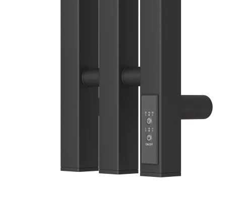 Полотенцесушитель электрический APEXTERMO Сириус SR10122BM 1200x120 с крючками, черный матовый