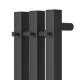 Полотенцесушитель электрический APEXTERMO Сириус SR10122BM 1200x120 с крючками, черный матовый
