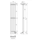 Полотенцесушитель электрический APEXTERMO Сириус SR10122BM 1200x120 с крючками, черный матовый