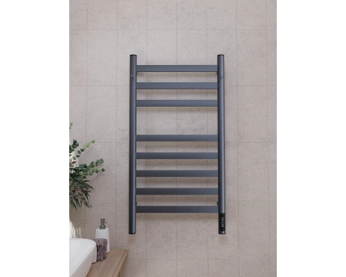 Полотенцесушитель электрический APEXTERMO Сфера SF10184GF 800x400 с крючками, графит металлик