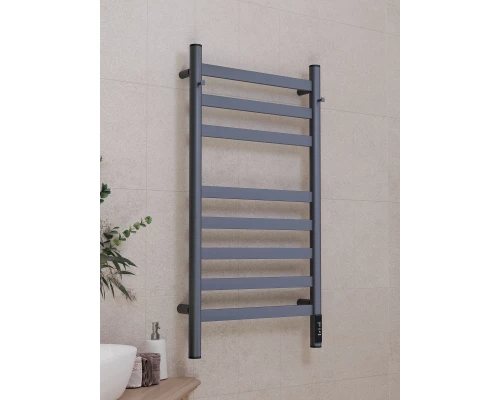 Полотенцесушитель электрический APEXTERMO Сфера SF10184GF 800x400 с крючками, графит металлик