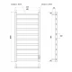 Полотенцесушитель электрический APEXTERMO Галактика GL00104WM 1000x400, белый матовый