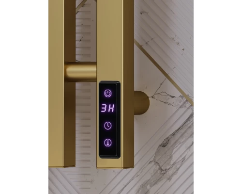 Полотенцесушитель электрический APEXTERMO Сириус SR10111GLB 1100x80 с крючками, золотой матовый