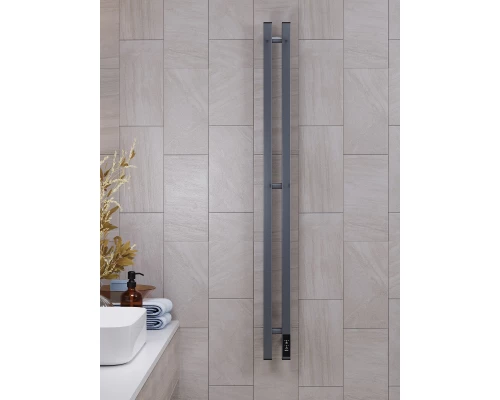 Полотенцесушитель электрический APEXTERMO Сириус SR10111GF 1100x80 с крючками, графит металлик