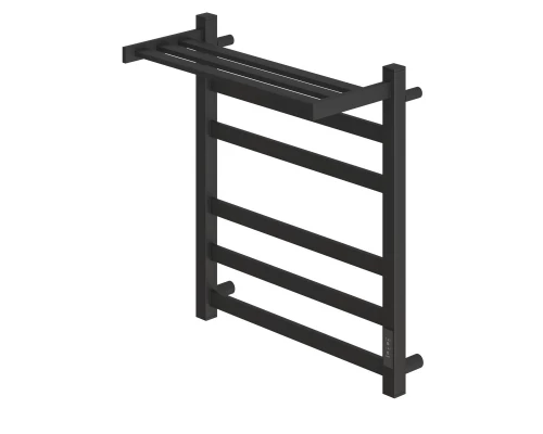 Полотенцесушитель электрический APEXTERMO Терра TR01165BM 600x500 с полкой, черный матовый