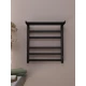 Полотенцесушитель электрический APEXTERMO Терра TR01165BM 600x500 с полкой, черный матовый
