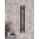 Полотенцесушитель электрический APEXTERMO Дельта DL10181BM 800x100 с крючками, черный матовый
