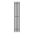 Полотенцесушитель электрический APEXTERMO Луна LN10113GF 1100x180 с крючками, графит металлик