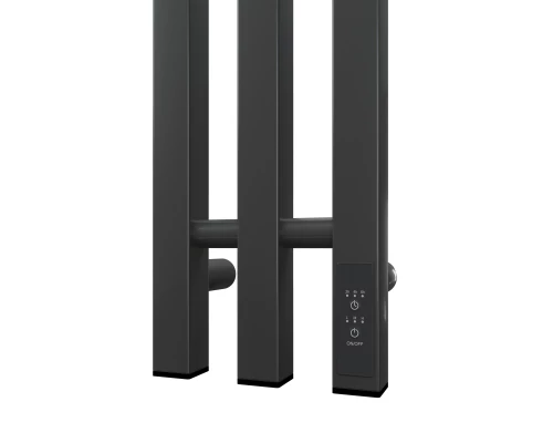 Полотенцесушитель электрический APEXTERMO Сириус SR10112GF 1100x120 с крючками, графит металлик