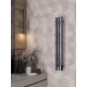 Полотенцесушитель электрический APEXTERMO Дельта DL10181GF 800x100 с крючками, графит металлик