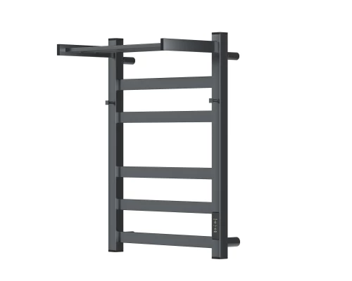 Полотенцесушитель электрический APEXTERMO Терра TR11164GF 600x400 с крючками и полкой, графит метал.