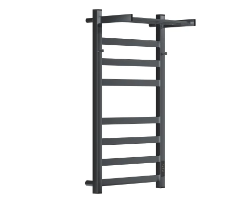 Полотенцесушитель электрический APEXTERMO Терра TR11184GF 800x400 с крючками и полкой, графит метал.