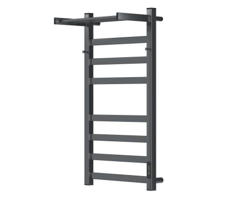 Полотенцесушитель электрический APEXTERMO Терра TR11184GF 800x400 с крючками и полкой, графит метал.