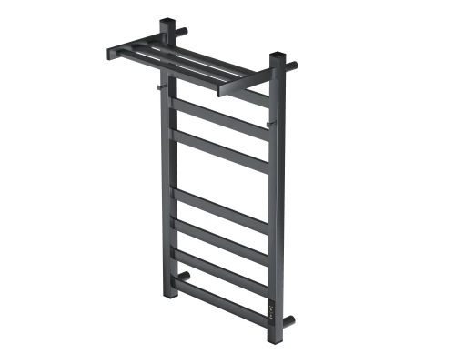 Полотенцесушитель электрический APEXTERMO Терра TR11184GF 800x400 с крючками и полкой, графит метал.