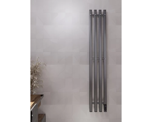 Полотенцесушитель электрический APEXTERMO Сириус SR10113GN 1100x180 с крючками, оружейная сталь