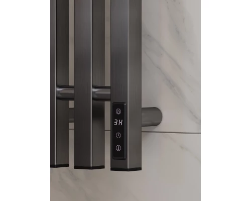 Полотенцесушитель электрический APEXTERMO Сириус SR10113GN 1100x180 с крючками, оружейная сталь