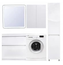 Тумба напольная "Даллас 150", 2 ящика, Люкс белая, PLUS