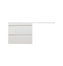 Тумба подвесная "Даллас 150", 2 ящика, Люкс белая, PLUS