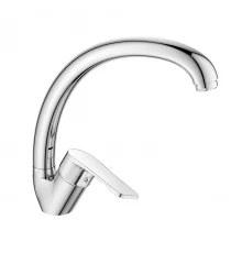 DR23 Смеситель для кухни, выс.пов.излив 195мм, р/ОД, хром, DR, DR23021