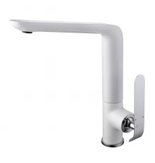 Melange Смеситель для кухни, выс.пов.излив 205мм, р/ОД, хром/белый, LM, LM4905CW