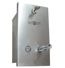 Диспенсер для мыла встраиваемый из нержавеющей стали вертикальный 1200 мл