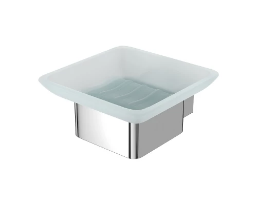 Мыльница SMOOTH LINE с держателем, хром