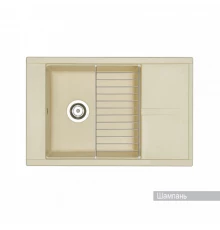 Мойка для кухни Делия 78 787x516x218 мм, прямоуг. с крылом, шампань