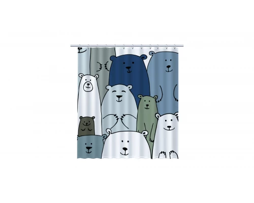 Шторка для ванной Fixsen Bear  FX-2503, без колец