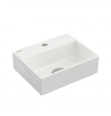 Раковина Small накладная, 29х24 см, с отверстием под смеситель, прямоугольная, белый глянец, BERGES