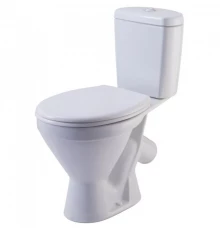 СТАНДАРТ ЭКОНОМ Унитаз-компакт косой вып.,с арматурой, сиденьем , креплением, белый. ROSA