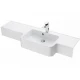 Раковина HOTEL B 151, правая, белая