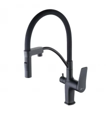 Bronx Смеситель для кухни, гиб.выс.пов.излив227мм ,р/ОД, черный, LM, LM3761BL