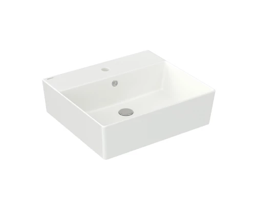 Раковина Ego 50х45 см, накладная, прямоугольная, белый глянец, BERGES