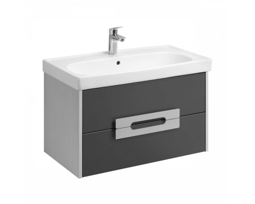 Тумба АР-ДЕКО 85, 2 ящ., серый кобальт (под раковину НЕО КЛАССИК 85)