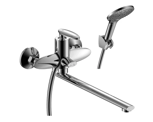 RS30 Смеситель для ванны, круг.пов.излив 350мм, р/ОД, хром, ROS, RS30-32