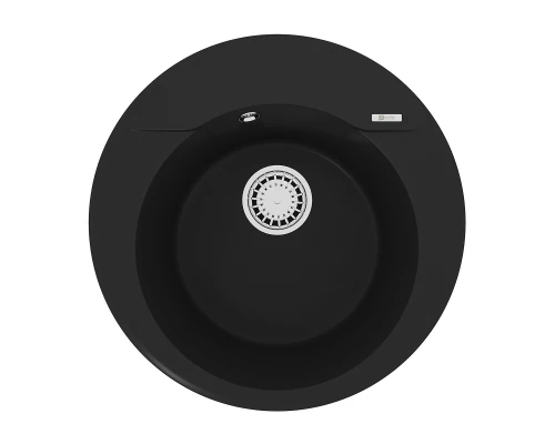 Кухонная мойка Lemark SULA 500 врезная круглая из кварцгранита, Антрацит