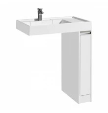 Тумба ЛОНДРИ 80 под с/маш 20, белая (под раковину РЕЙН 80)