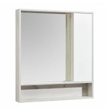 Зеркальный шкаф ФЛАЙ 80, белый, дуб крафт
