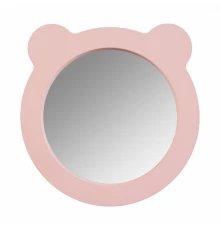 Зеркало КАСПЕР МИШКА , круглое, розовый матовый