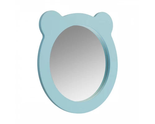 Зеркало КАСПЕР МИШКА , круглое, голубой матовый