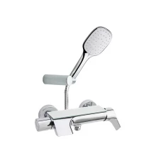 Смеситель для ванны наружнего монтажа однорычажный с душевым комплектом и каскадным изливом URBAN CH